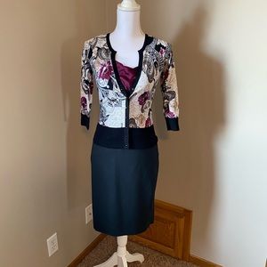 WHBM Floral Print Cardigan